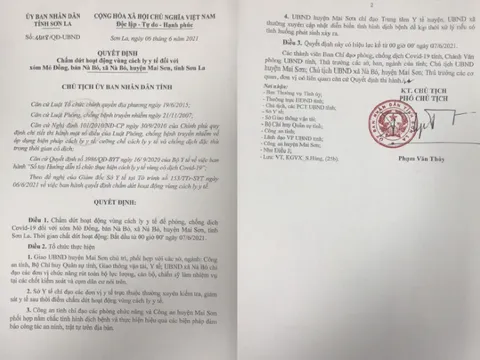 Sơn La: Chấm dứt cách ly y tế tại xã Nà Bó (Sơn La)