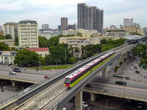 Vận hành 'thử nghiệm' liên động đoàn tàu tuyến đường sắt đô thị Nhổn - Ga Hà Nội