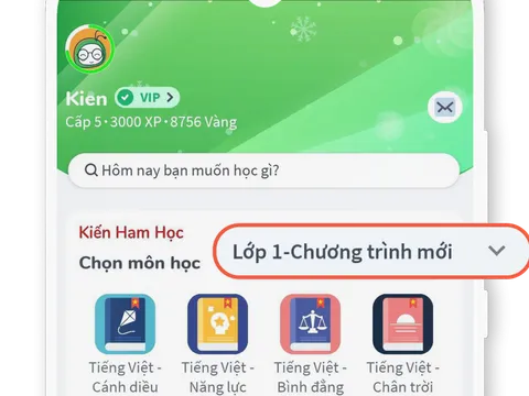 Thêm kênh học miễn phí chương trình kỳ I cho học sinh lớp 1 toàn quốc