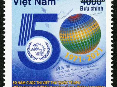 Phát hành bộ tem 'Kỷ niệm 50 năm Cuộc thi viết thư quốc tế UPU'